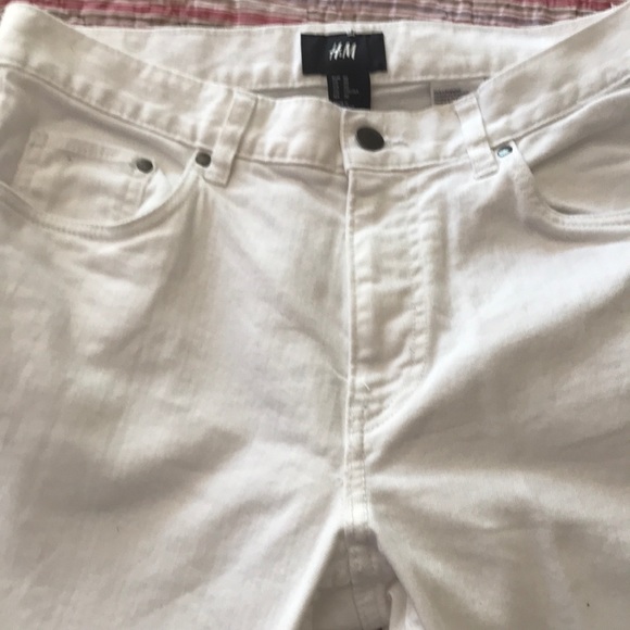 h and m white jeans
